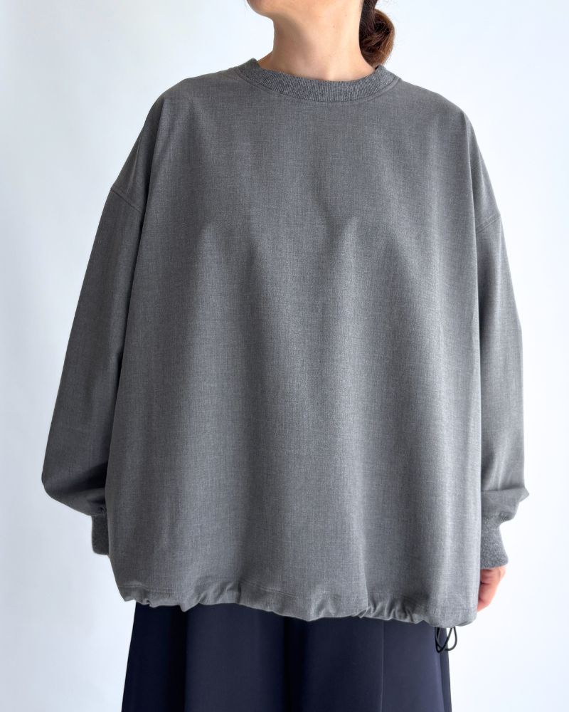 Unisex Drawstring Pullover in Gray