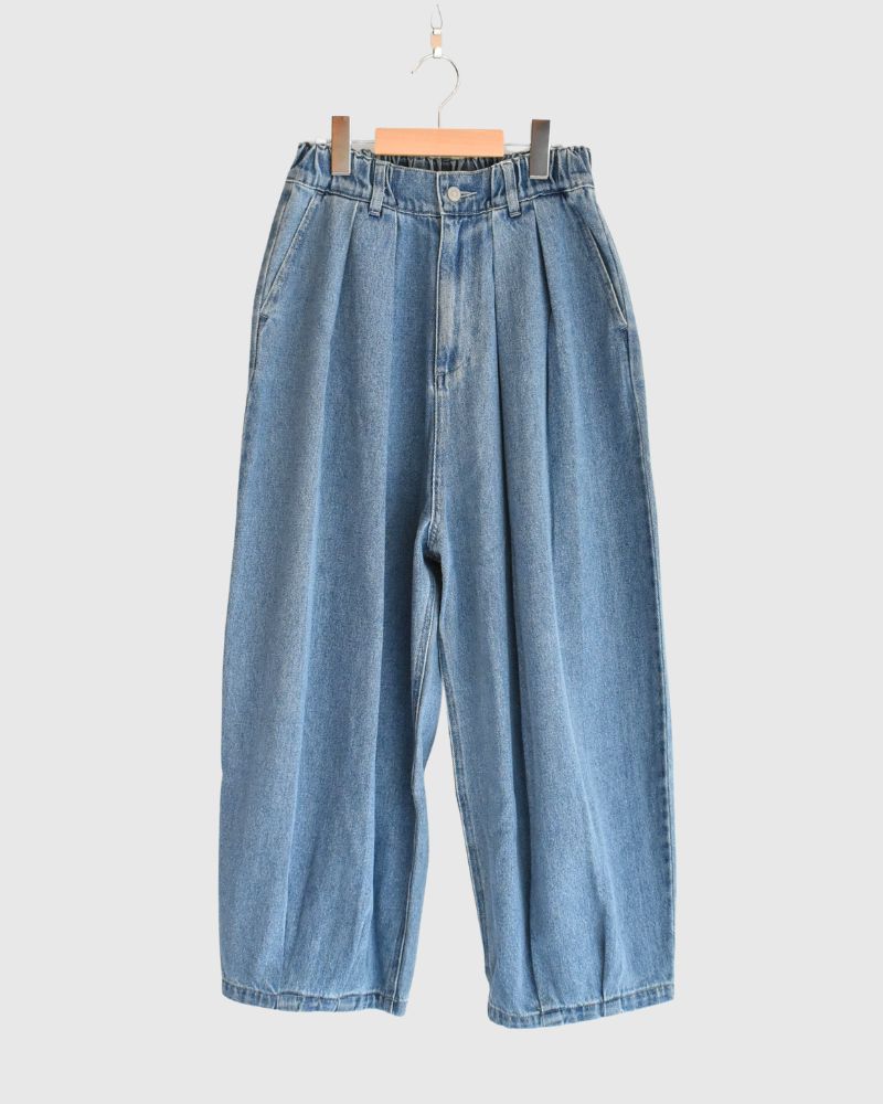 Hem Design Cocoon Silhouette Denim 'SAFY' in LightIndigo
