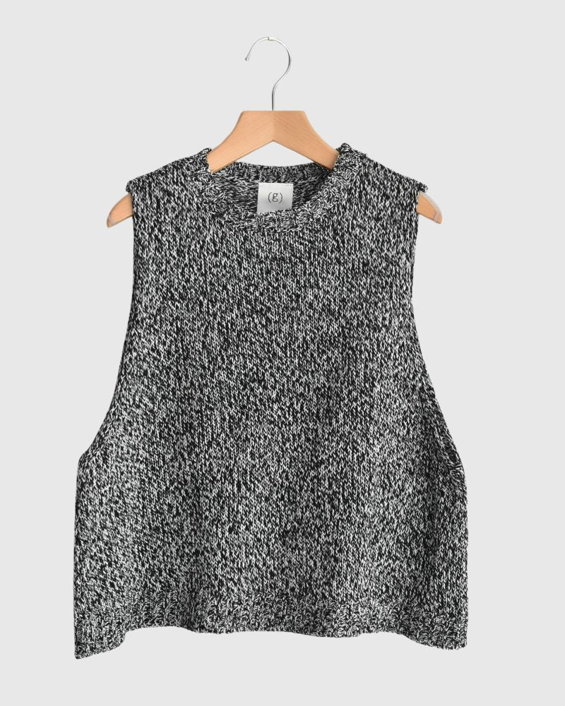 Low Gauge Gima Knit Vest in Mix