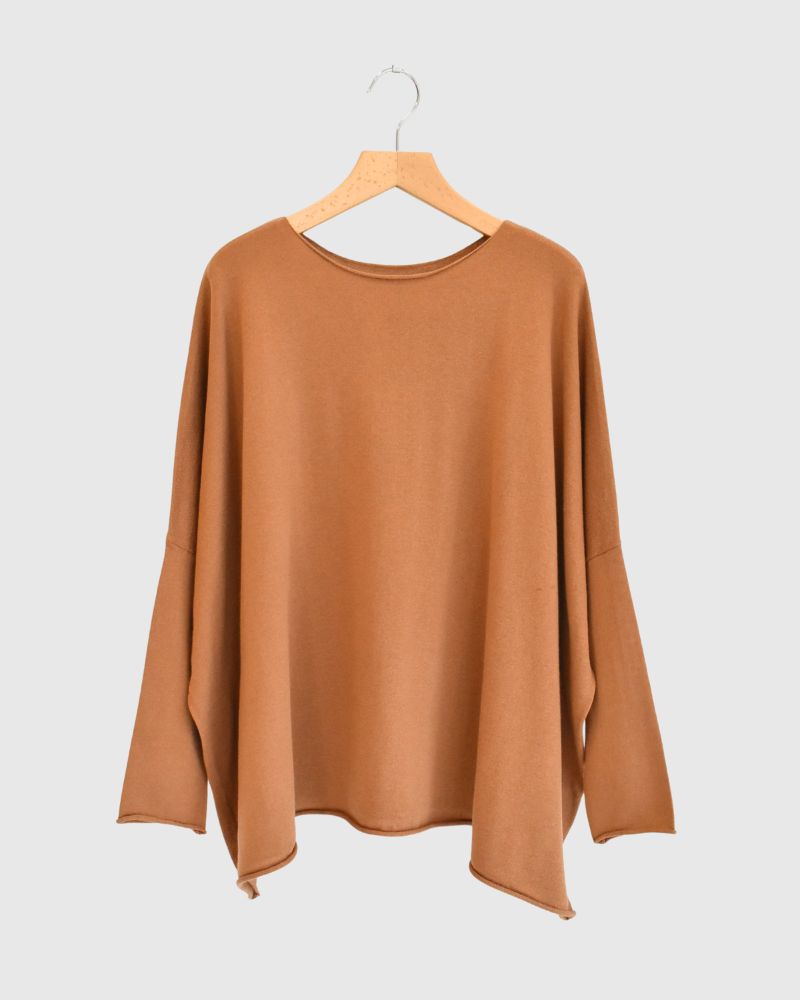 5-Color T-Line Pullover in Camel