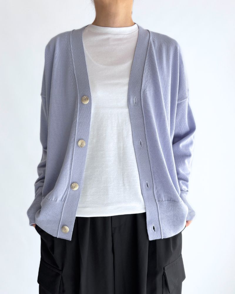 Merino Daddy Cardigan in Lavender