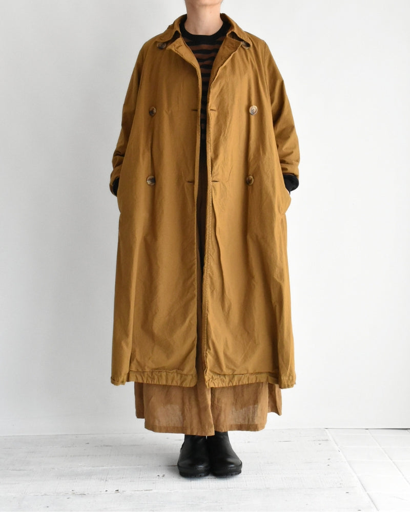 Double-Breasted Coat in Orange Brown