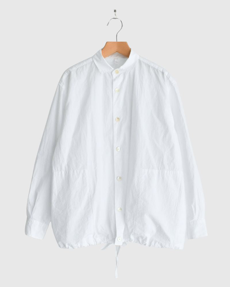 Drawstring shirt in White