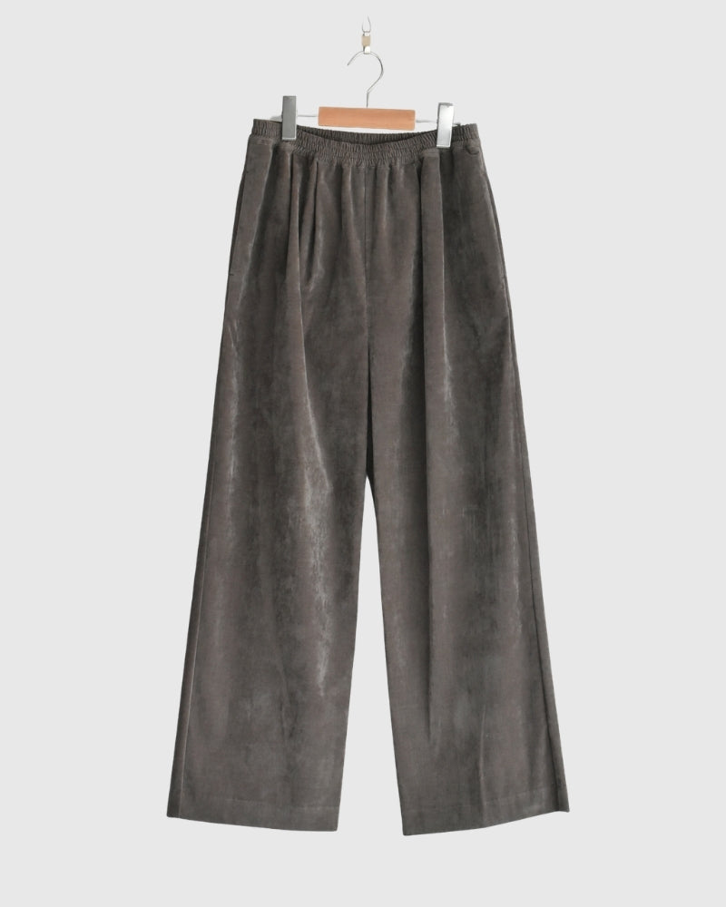 Velvet Semi Wide Easy Pants in Brown