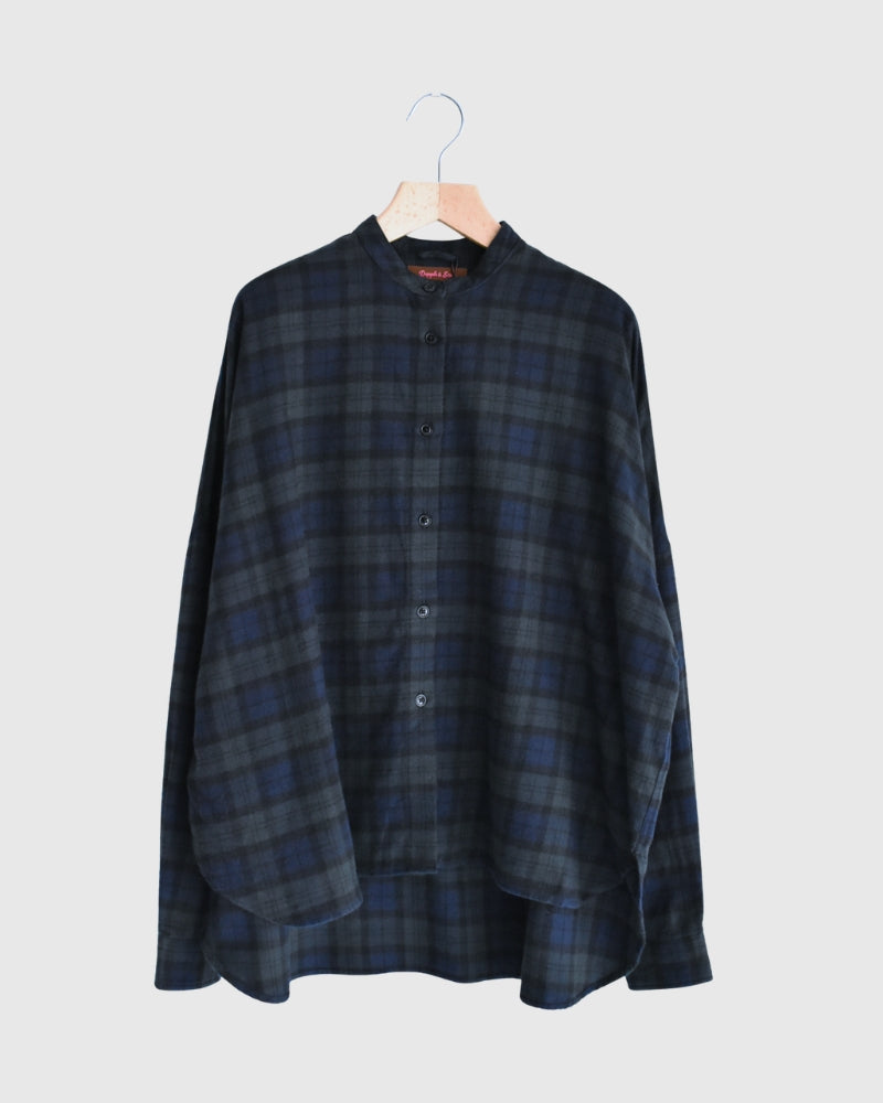 Oversized Shirt in Black Watch Check