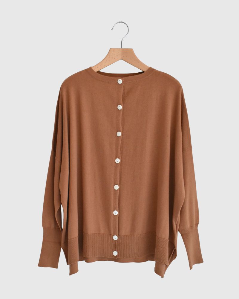 5COLOR 2WAY Cardigan in Camel