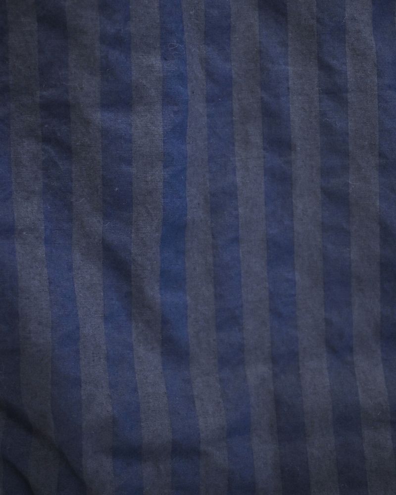 POPLIN WIDE STRIPE (OVERDYE) EASY PANTS in PurpleNavy