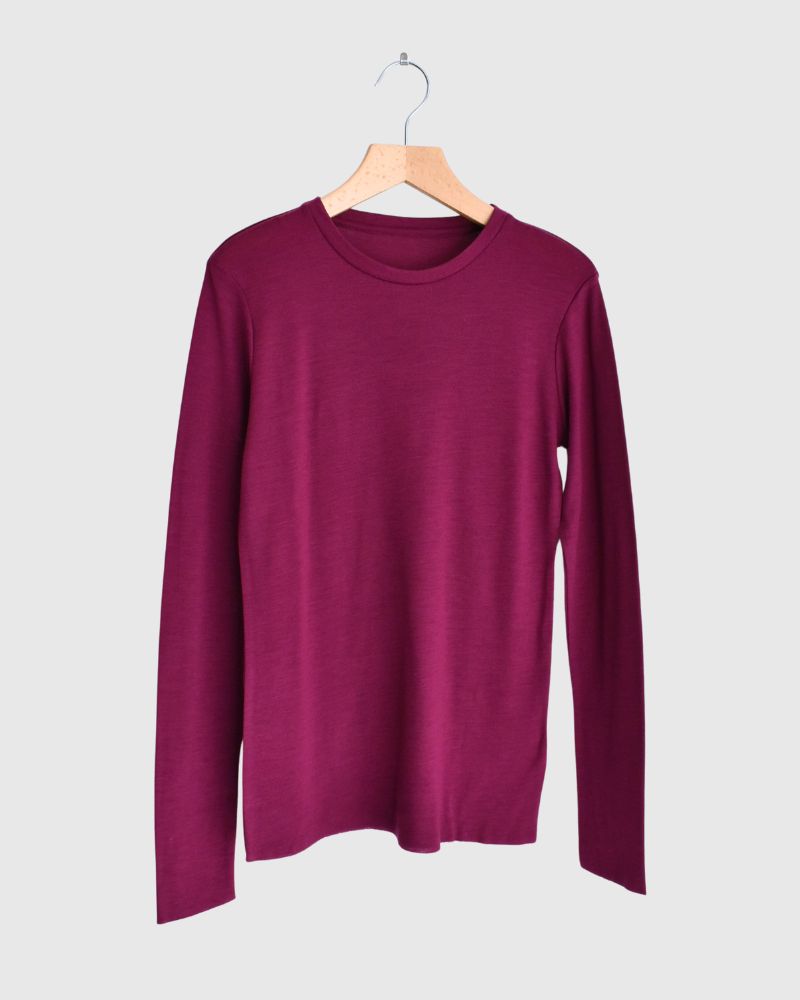 Crew neck slim fit (wool) in CherryPurple