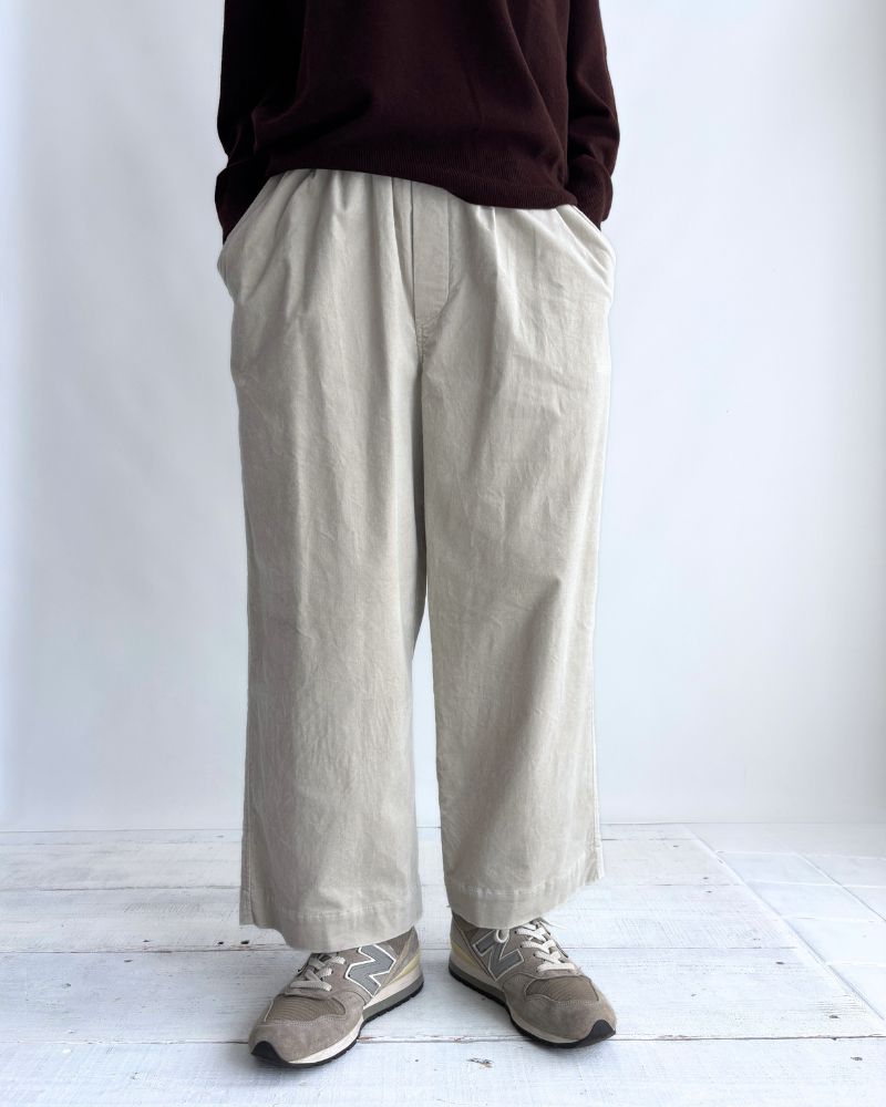 Easy Wide Pants (Velvet) in LightGray