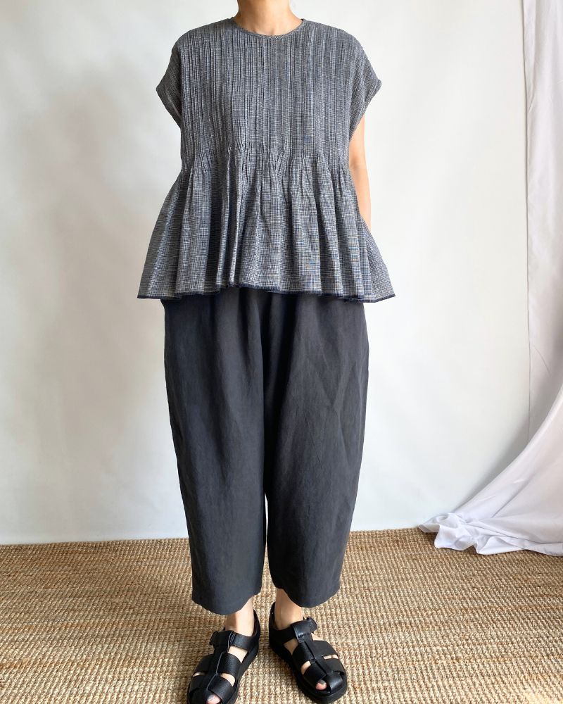 Egg Pants (LINEN) in Sumi