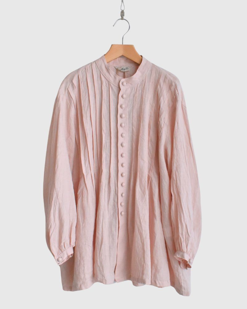 French Linen Shirt in Pink