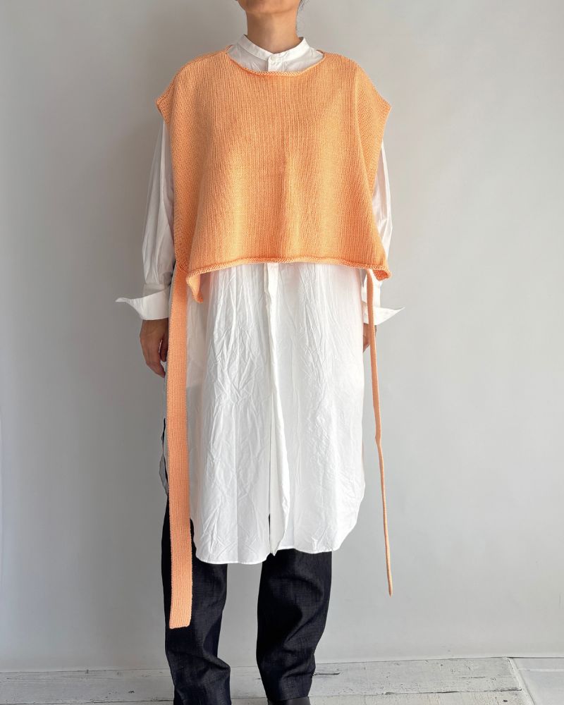 Ribbon knit vest in Pink