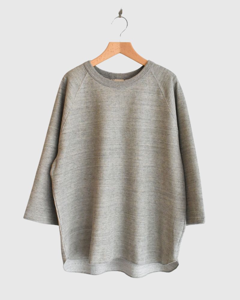 UNDYED Waffle Pullover in Gray