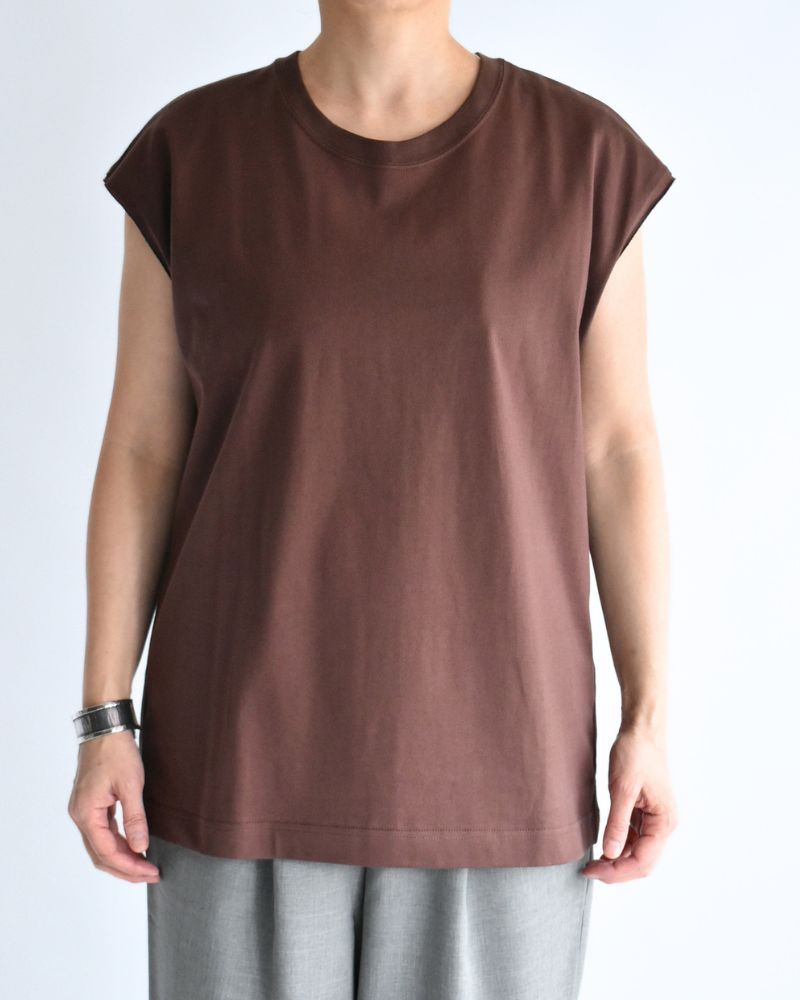 CALM French Sleeve T-shirt in Brown