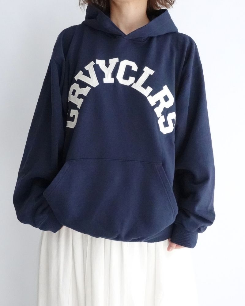 French Terry GRVYCLRS Applique Hoodie (MENS) in Navy