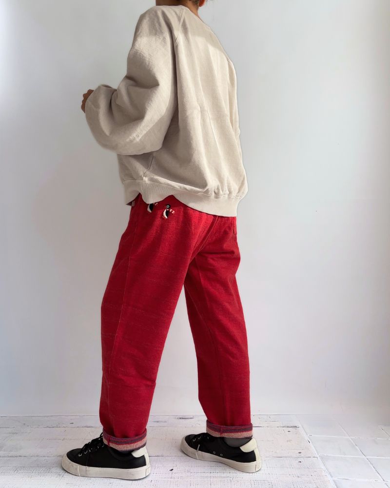 Inlay Striped PENNIE Pants in Red