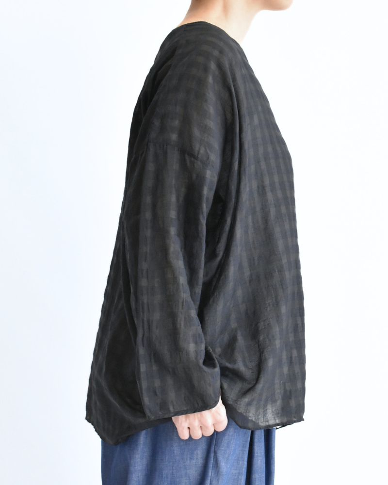 Drop Shoulder Smock in Black