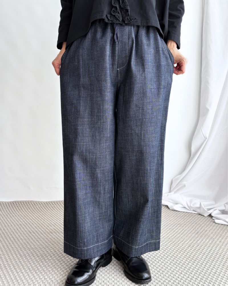 Big Pocket Wide Pants in Indigo