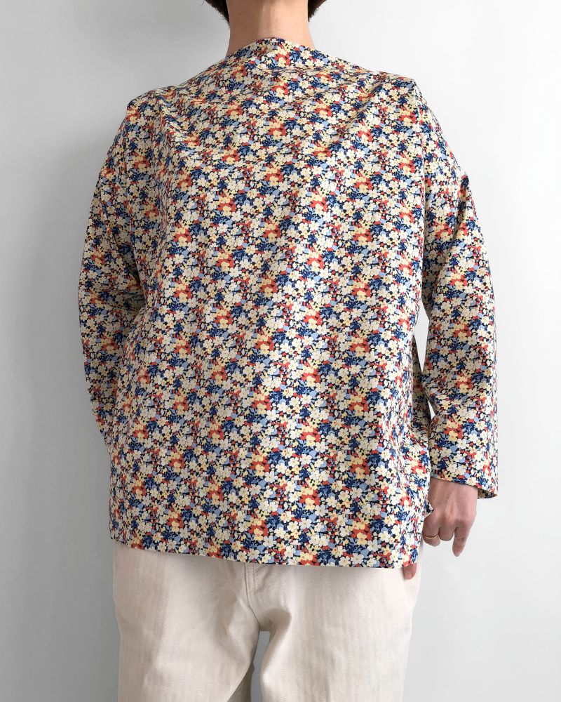 Boat neck blouse (LIBERTY)  in Red