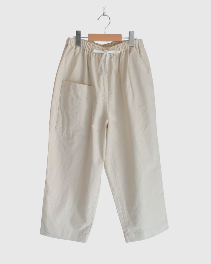 Asymmetrical Baker Pants (Moleskin)  in Ivory