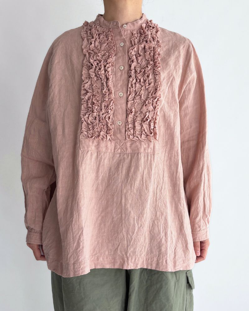 French Linen Shirt in Pink