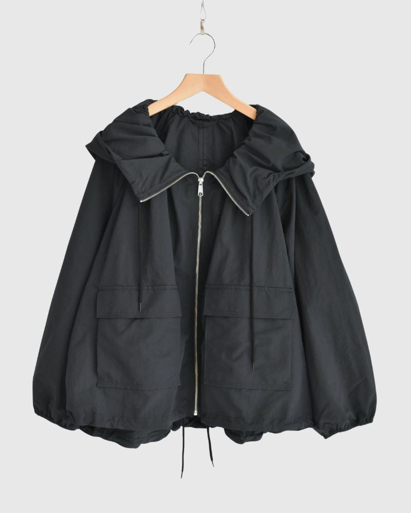 Oversized Hoodie Jacket in Black