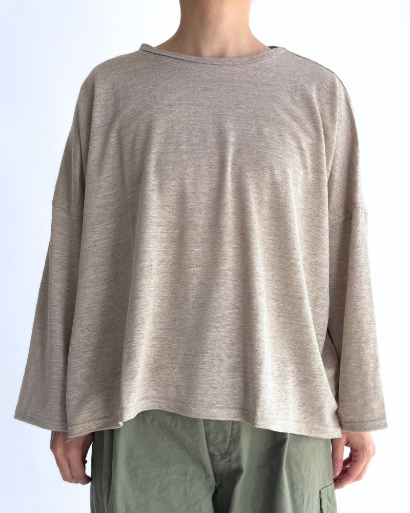 Linen Jersey Pullover in Natural