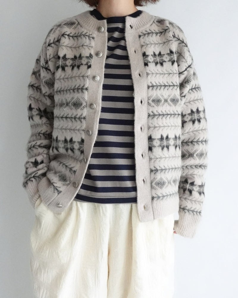 Nordic Knit Cardigan in Ivory