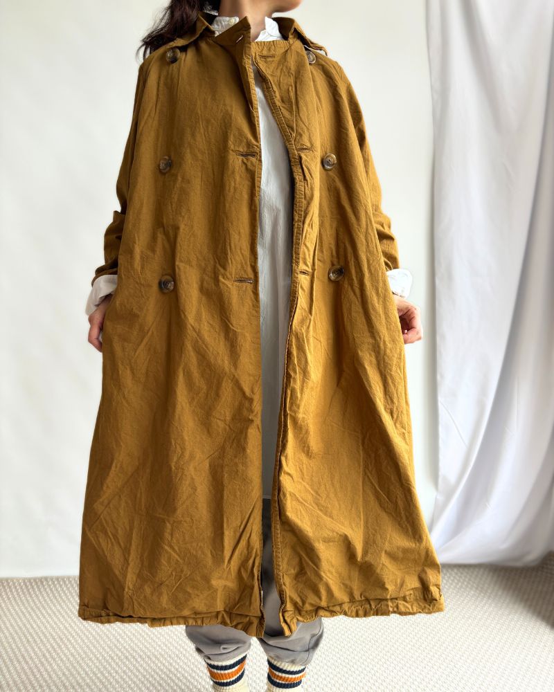 Double Button Coat in Brown