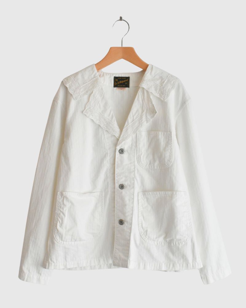 ARMY Herringbone Jacket in White