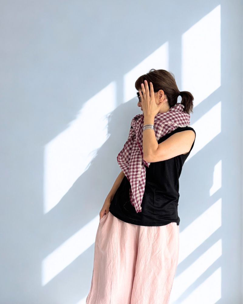 Linen Tank Top in Black
