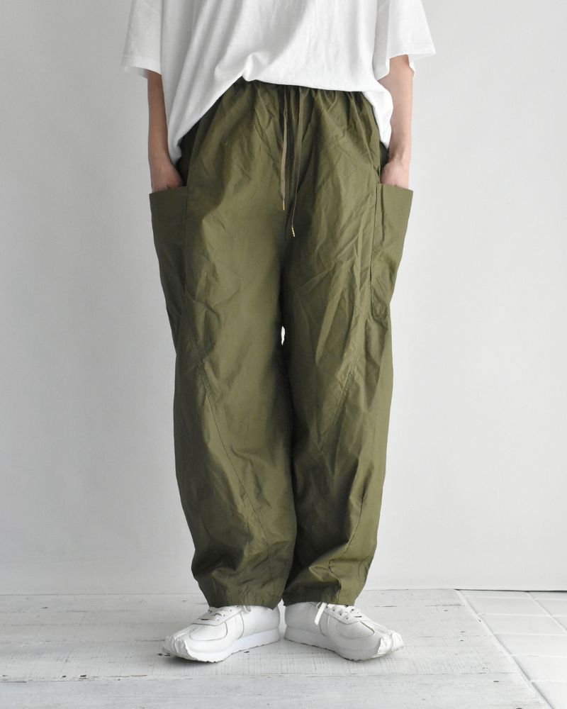 Typewriter Cotton Pants in Khaki