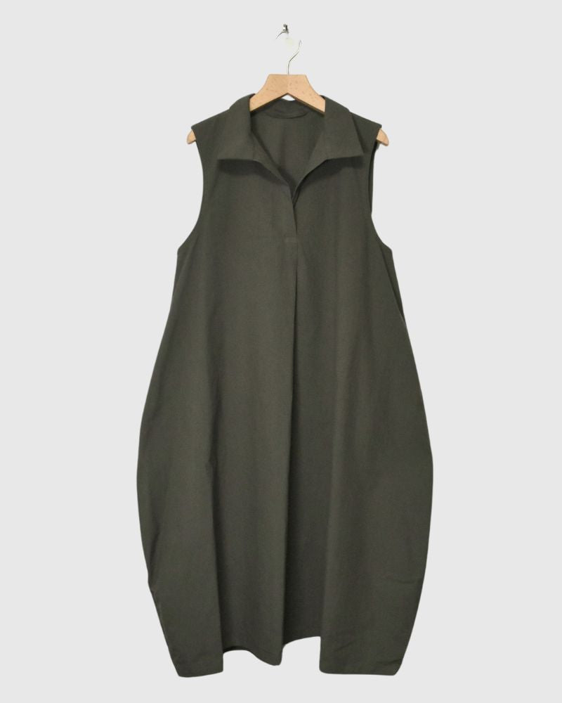 N/S balloon dress  in Khaki