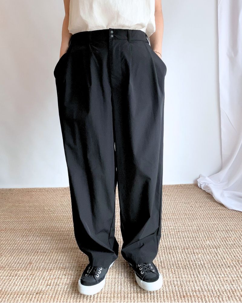 4WAY STRETCH COCOON PANTS 'HAPI' in Black