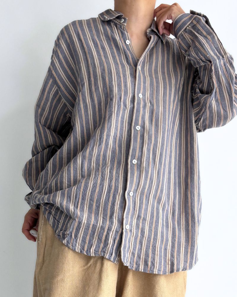 Bengal Stripe Shirt in GrayBlue