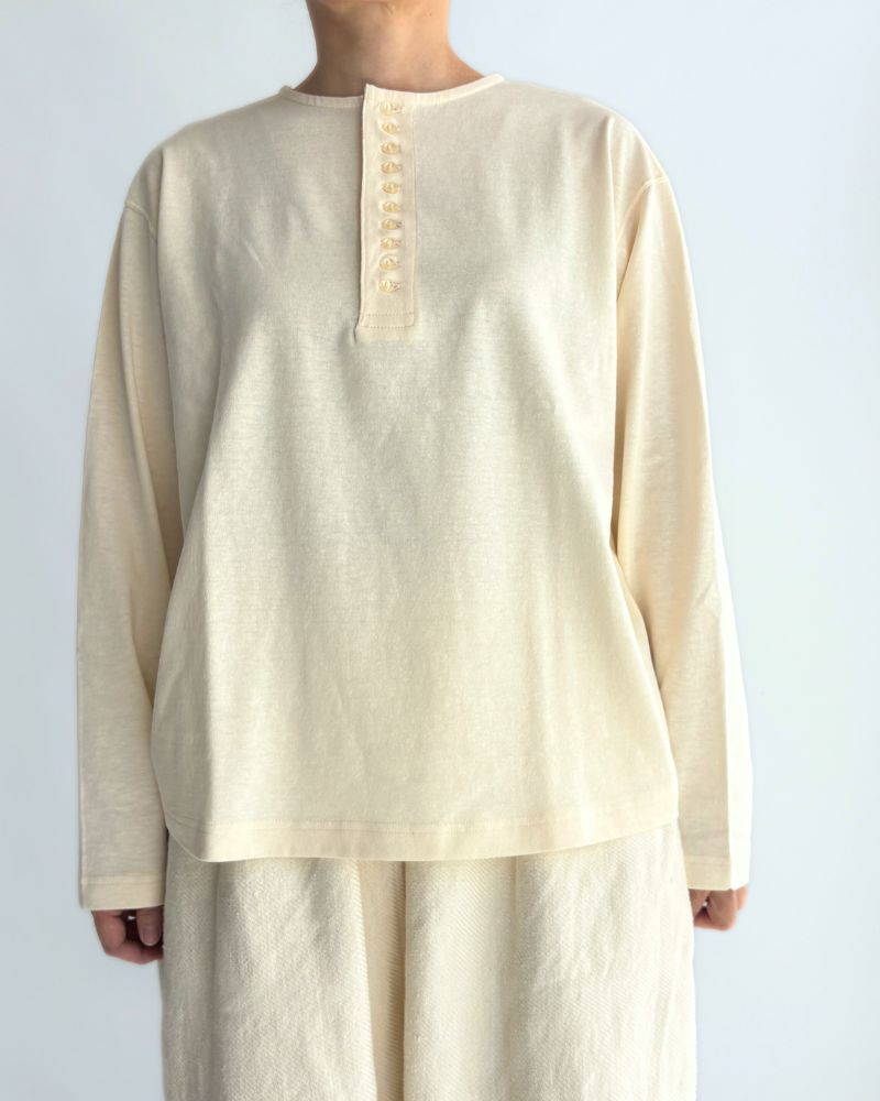 10-Button Tee in Ivory