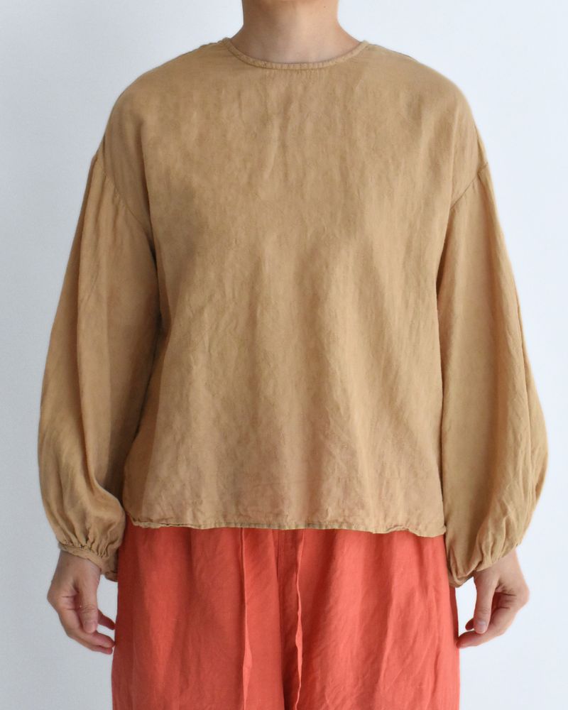 ANTIQUE ROSE JACQUARD MODERNIST BLOUSE in AntiqueBeige
