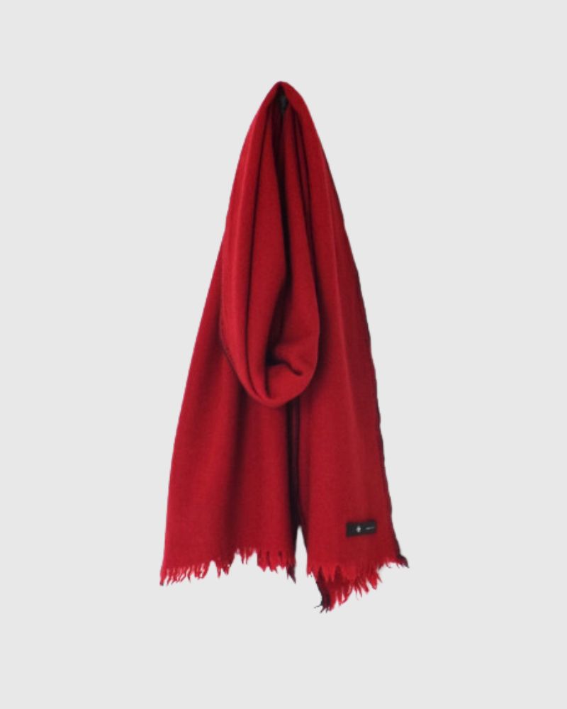 WOOL STOLE 32x188cm in Red/Navy