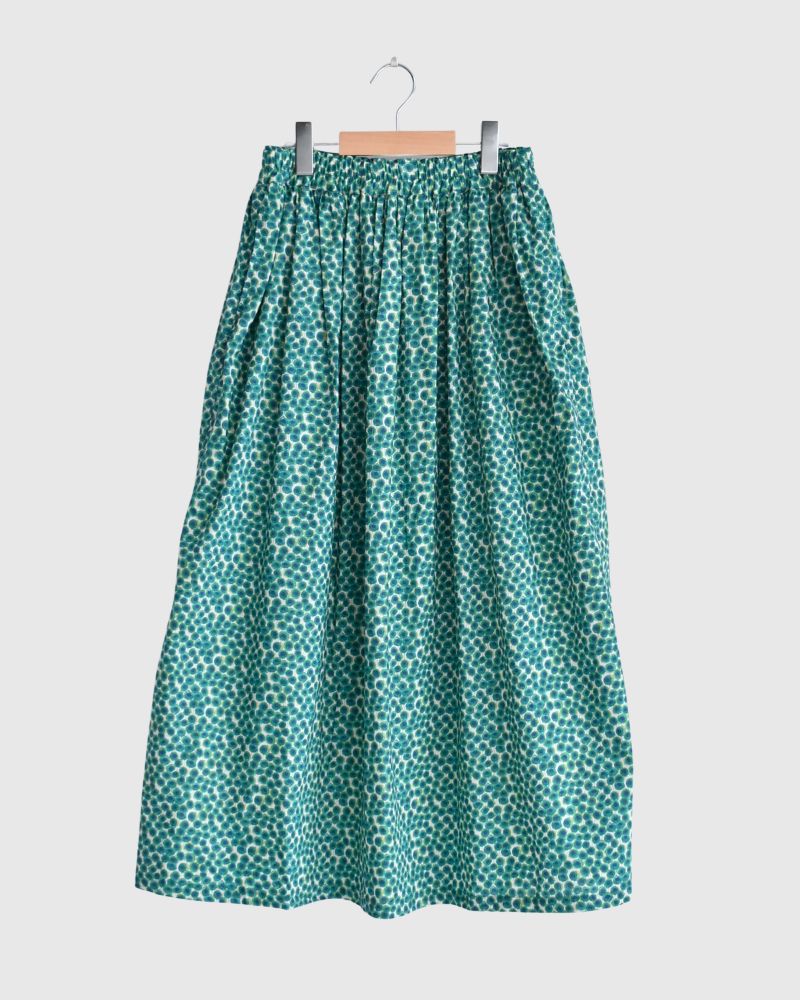 LIBERTY Print Skirt in GreenFlower