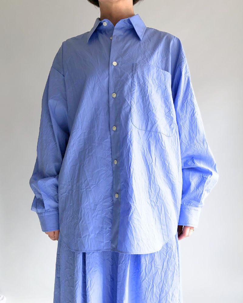 CLEA-CC 2-Way Regular Collar Shirt in Sax