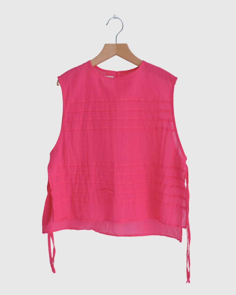 Boil Sleeveless Stack Blouse in Pink