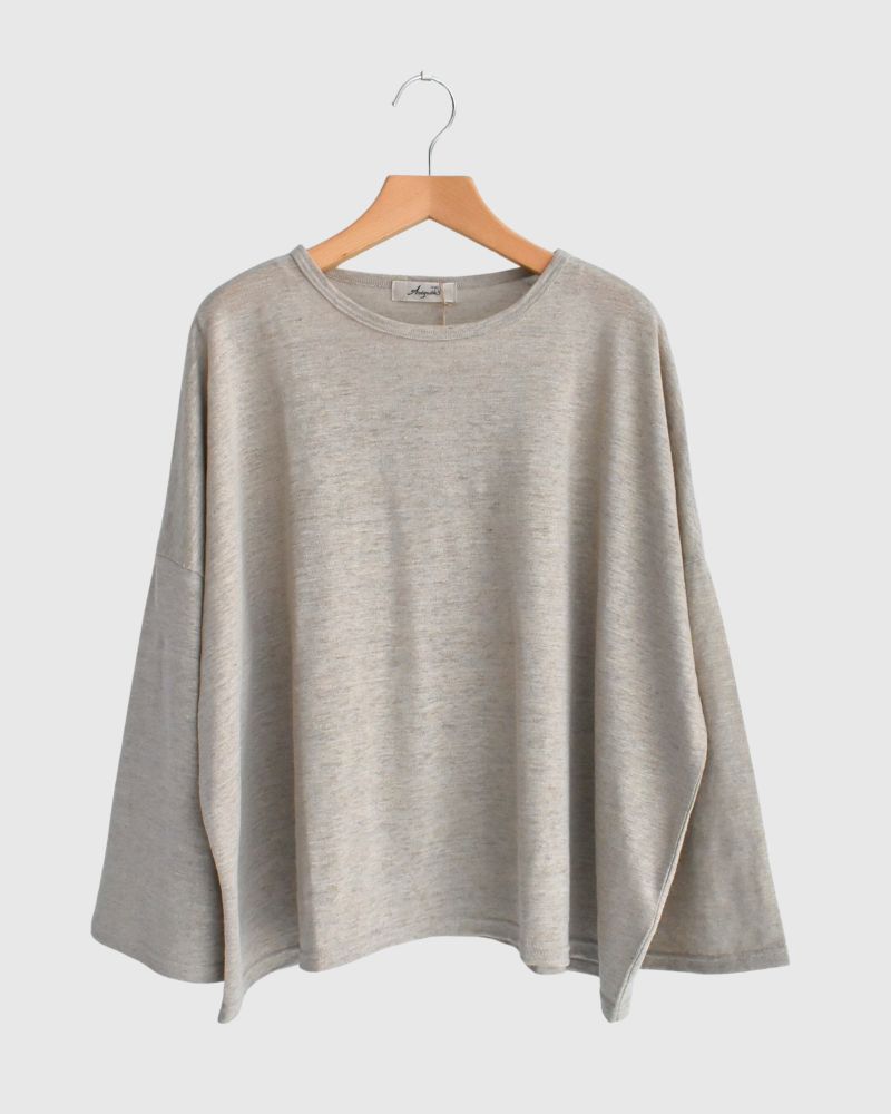 Linen Jersey Pullover in Natural