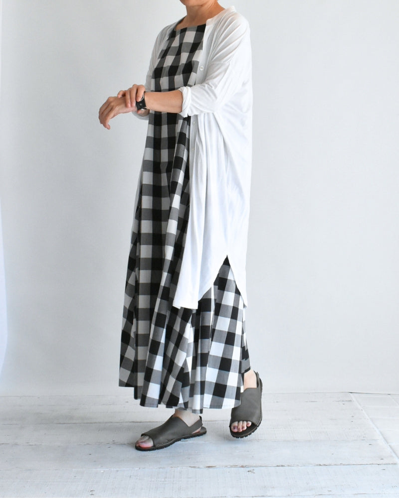 Stand Collar Long Cardigan in White