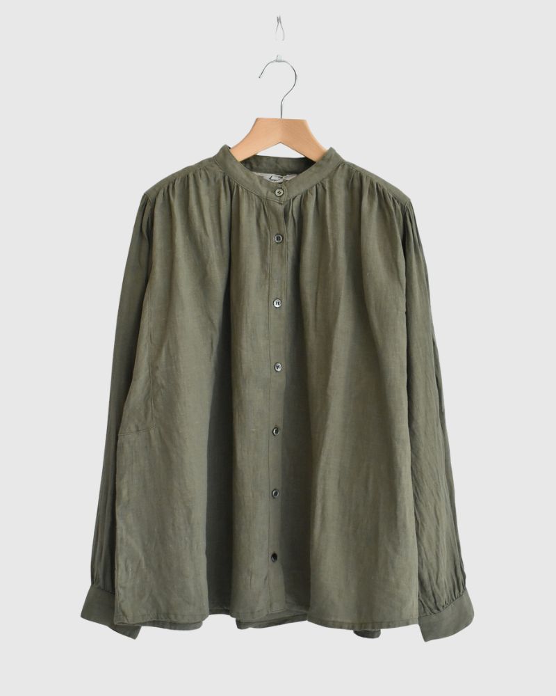 French Linen Shirt in Khaki