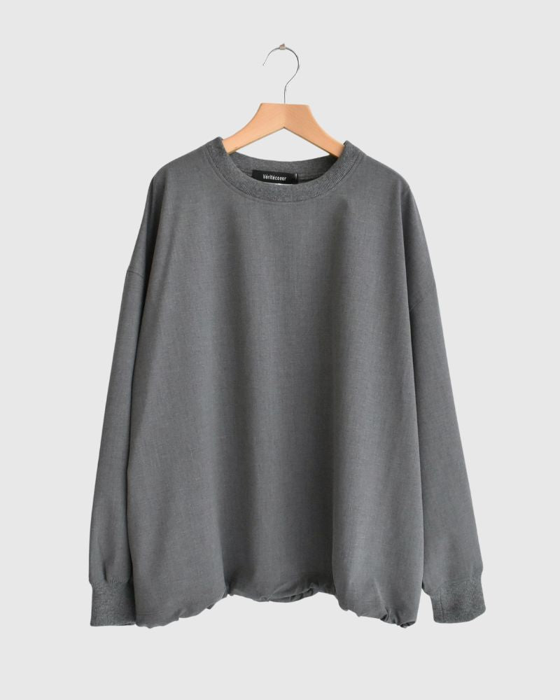 Unisex Drawstring Pullover in Gray