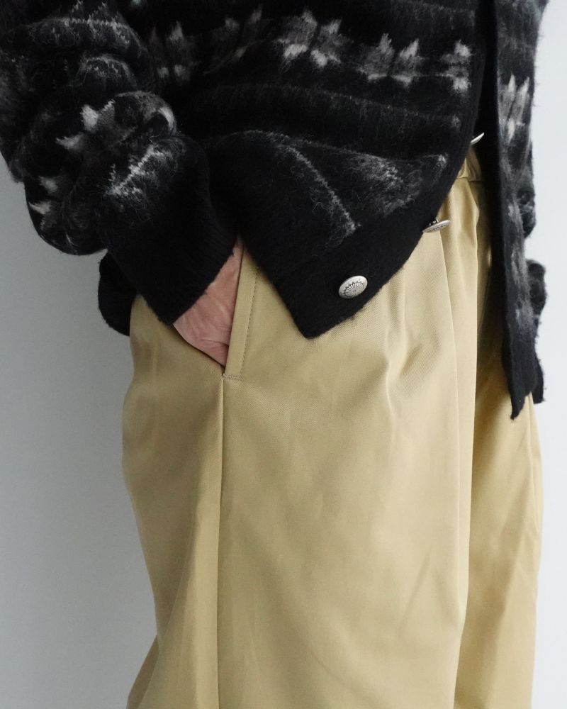 West Point 2-Tuck Tapered Easy Pants in Beige