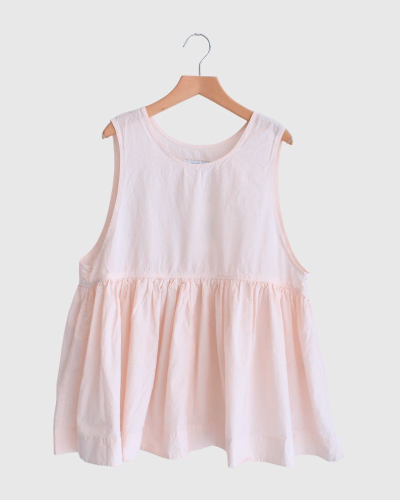 Sleeveless Gathered Top in Pink