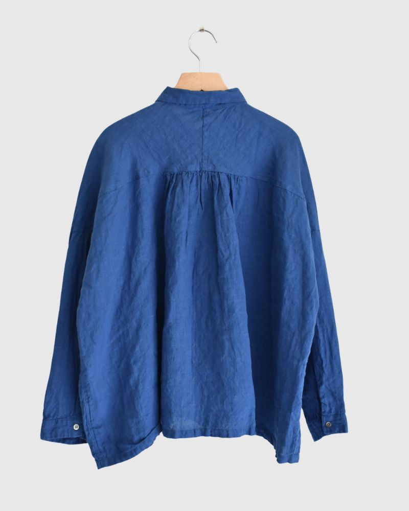French Linen Shirt in Blue