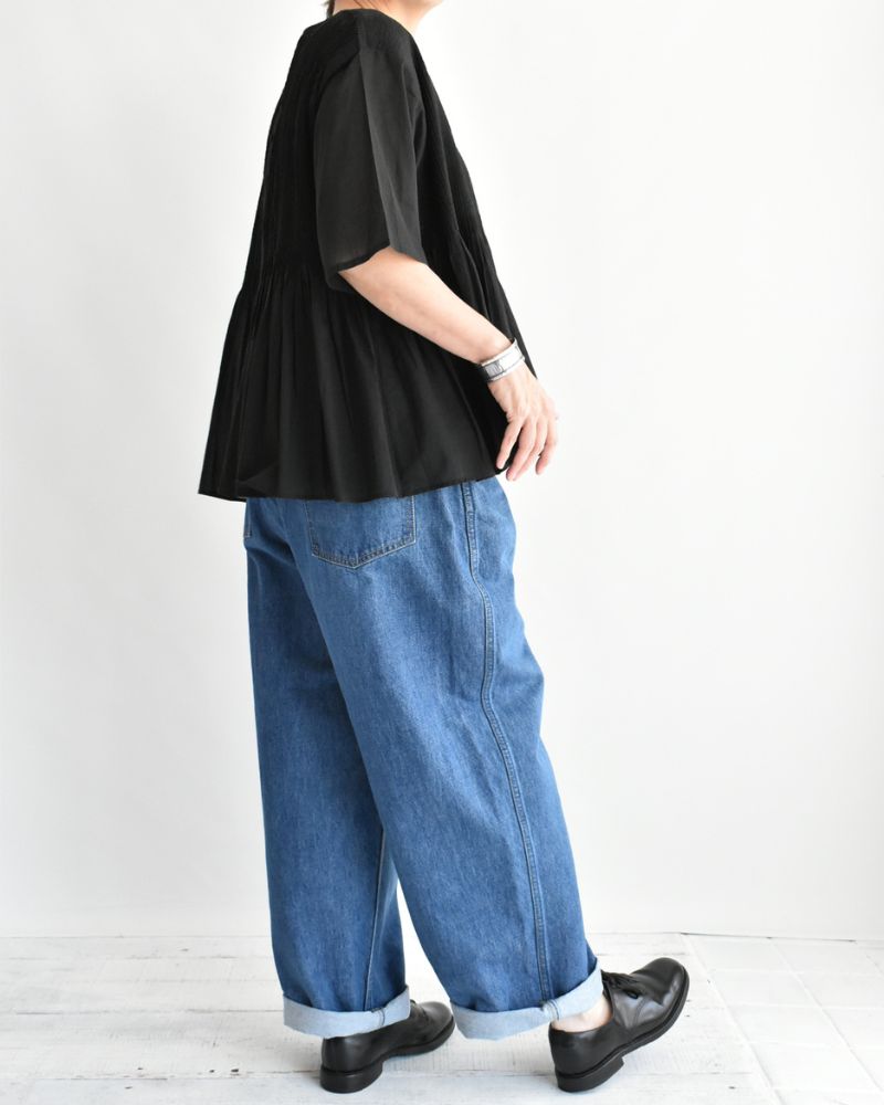 13oz Uneven Yarn Buggy Denim Pants in VintageWash