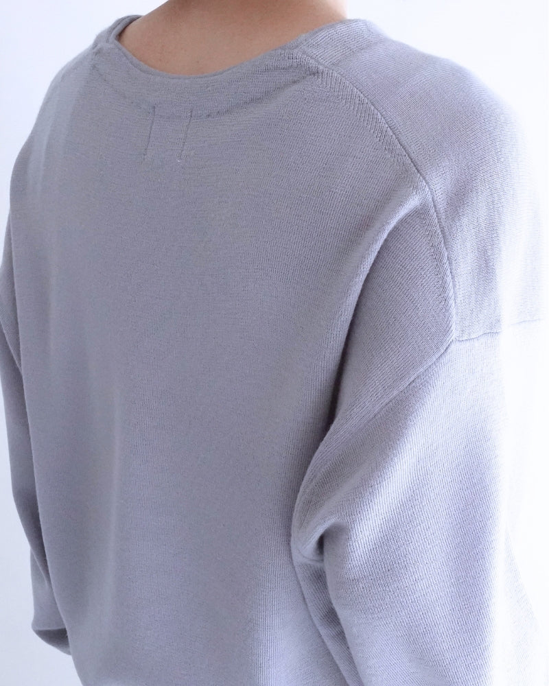 Deep V-Neck Sweater in Gray